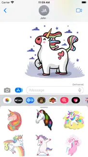 colourful unicorn stickers iphone images 3