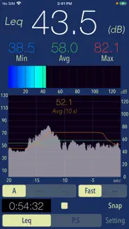 sound level analyzer iPhone Captures Décran 1