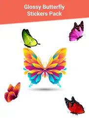 glossy butterflies stickers ipad images 1