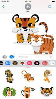 cute tiger roar stickers iphone images 2