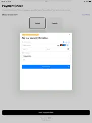 stripe paymentsheet showcase iPad Captures Décran 1