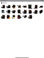 funny black cat stickers emoji ipad resimleri 1
