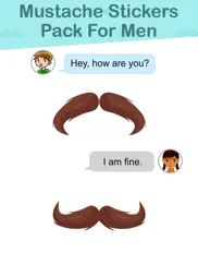 mustache stickers pack for men ipad images 2
