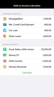 debt to income calculator iphone images 1