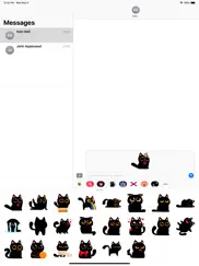 funny black cat stickers emoji ipad resimleri 2