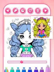 paint princesses game for girls to color beautiful ballgowns with the finger ipad images 3