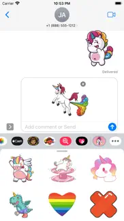 rainbow fatty unicorn stickers iphone images 3