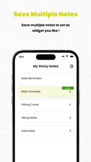 simple sticky notes on widgets iPhone Captures Décran 4