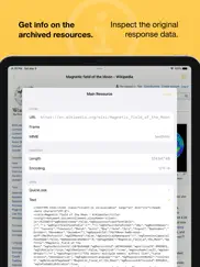 web archive inspector iPad Captures Décran 2