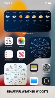 weather clock widget iPhone Captures Décran 2