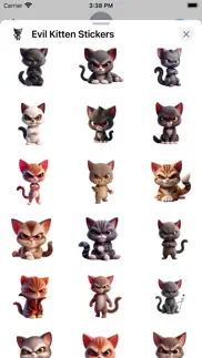 evil kitten stickers iPhone Captures Décran 2