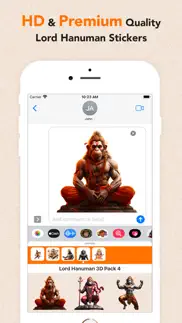 lord hanuman 3d stickers iPhone Captures Décran 1
