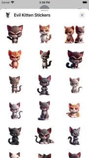 evil kitten stickers iPhone Captures Décran 1