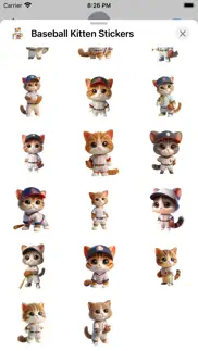 baseball kitten stickers iPhone Captures Décran 3