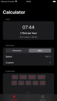 pacer - running calculator iPhone Captures Décran 2