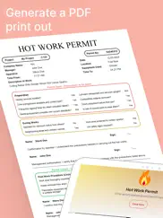hot work permit iPad Captures Décran 2