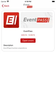 eventpass iphone capturas de pantalla 2