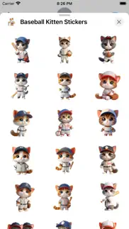 baseball kitten stickers iPhone Captures Décran 1