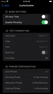 custom word clock - texttime iPhone Captures Décran 2