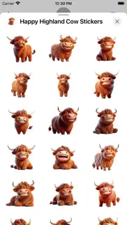 happy highland cow stickers iphone images 1