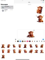 happy highland cow stickers ipad images 3