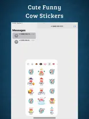 cute funny cow strickers iPad Captures Décran 2