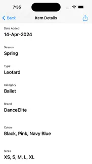 dance wear store catalog iPhone Captures Décran 3