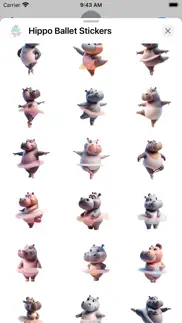 hippo ballet stickers iPhone Captures Décran 2