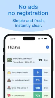 hidays - countdown tracker iphone images 1