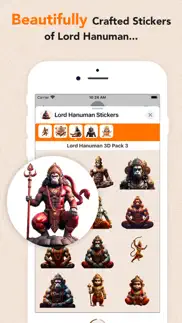 lord hanuman 3d stickers iPhone Captures Décran 3