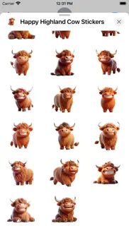 happy highland cow stickers iphone images 3