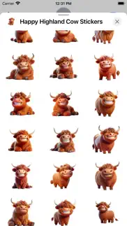 happy highland cow stickers iphone images 2