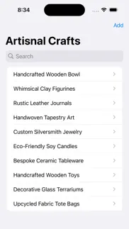 artisanal craft catalog iPhone Captures Décran 1