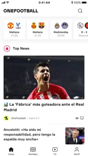 onefootball noticias de fútbol iphone capturas de pantalla 1