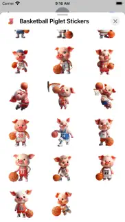 basketball piglet stickers iPhone Captures Décran 3