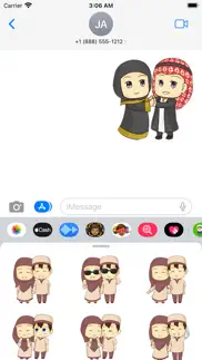 hijab couple love stickers iphone images 1