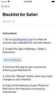 blacklist for safari iPhone Captures Décran 2