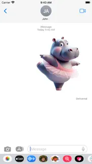 hippo ballet stickers iPhone Captures Décran 4