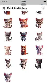 evil kitten stickers iPhone Captures Décran 3