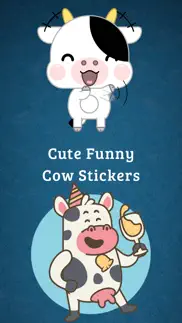 cute funny cow strickers iPhone Captures Décran 1
