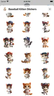 baseball kitten stickers iPhone Captures Décran 2